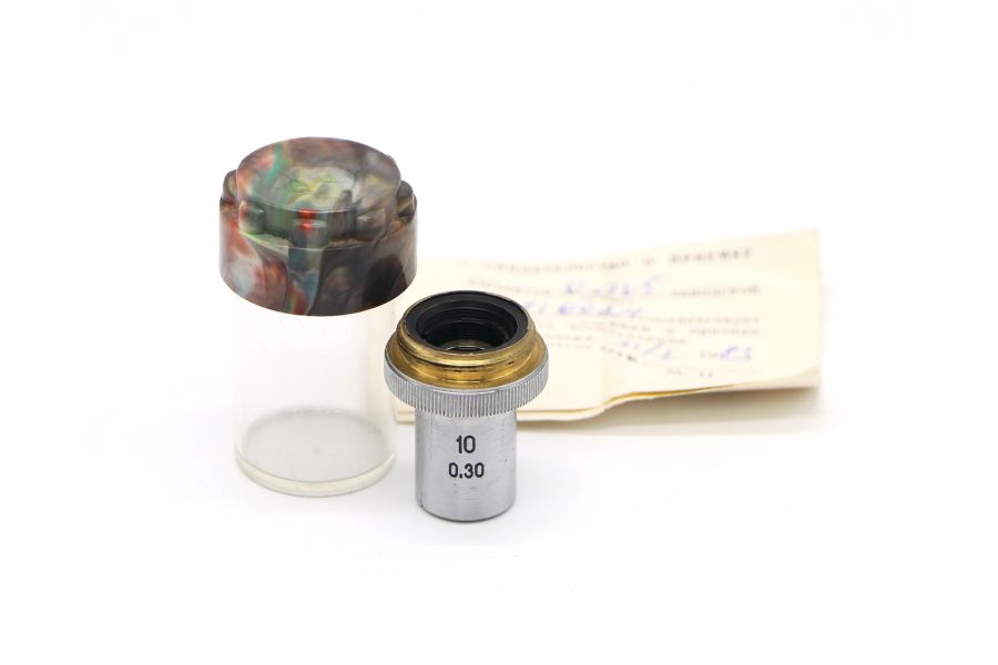 Объектив микроскопа ЛОМО 10х0,30 