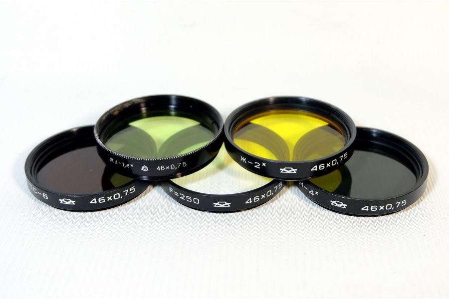 Светофильтры CCCР 46мм цветные - набор 5шт.