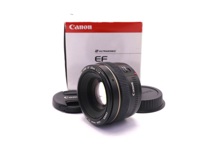 Canon EF 50mm f/1.4 USM в упаковке (Malaysia, 2015)