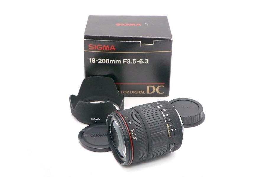 Sigma AF 18-200mm f/3.5-6.3 DC for Canon в упаковке