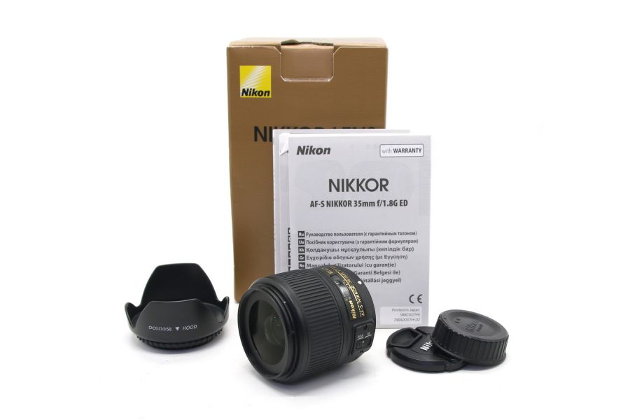 Nikon 35mm f/1.8G AF-S ED Nikkor в упаковке