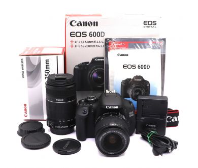 Canon EOS 600D Double Lens kit в упаковке (пробег 160 кадров)