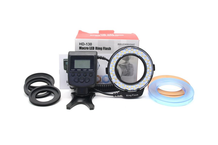 Кольцевая вспышка HD-130 в упаковке
