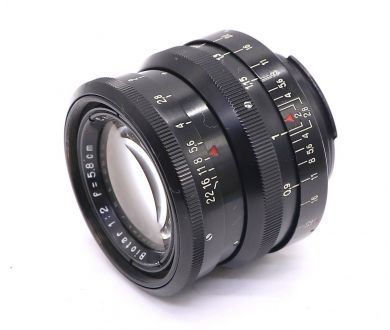 Biotar 2/58 T CZJ 17-ти лепестковый black Exakta