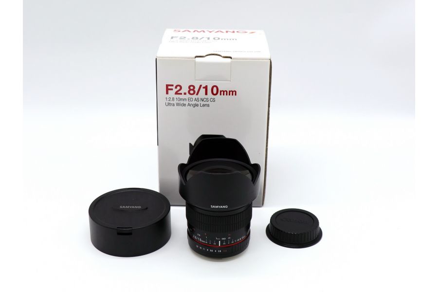 Samyang 10mm f/2.8 ED AS NCS CS Canon EF в упаковке