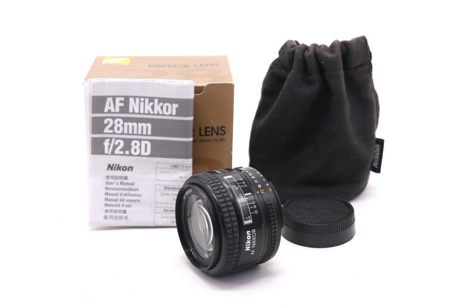 Nikon 28mm f/2.8 AF Nikkor в упаковке