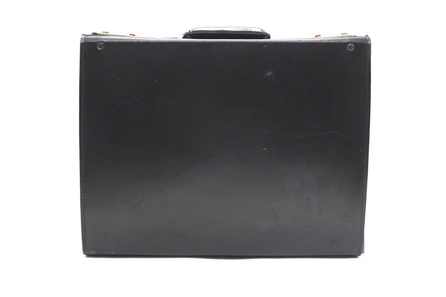 Кейс кожанный black с замком