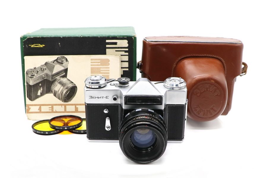 Зенит Е + Гелиос-44 в упаковке(СССР, 1966)