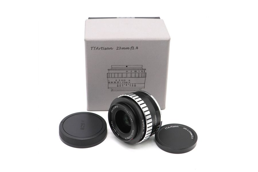 TTArtisan 23mm f/1.4 Canon EOS M в упаковке.