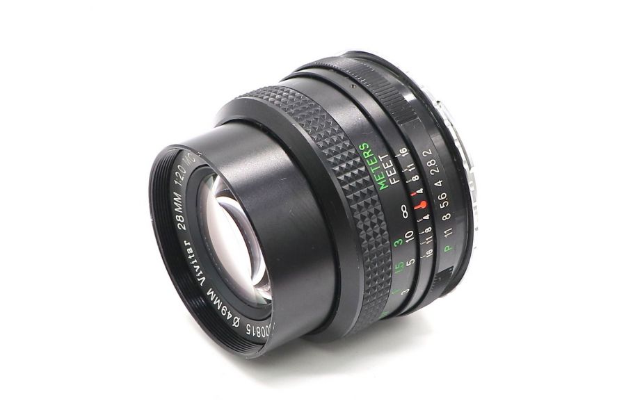 Vivitar 28mm/2 MC Close focus wide angle
