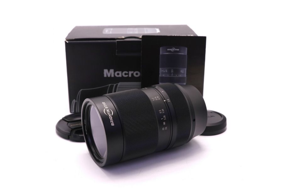 Brightin Star 60mm f/2.8 2x Macro Lens FF for Fujifilm FX в упаковке