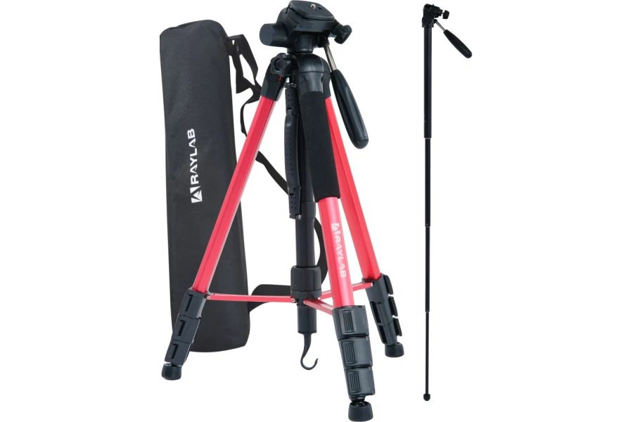 Штатив Raylab Travel 67R алюминиевый сплав (с головой), красный