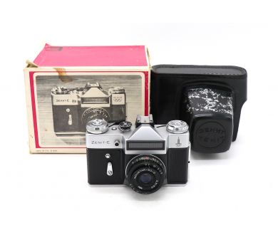 Зенит Е + Индустар 50-2 kit Олимпийский в упаковке (1979)