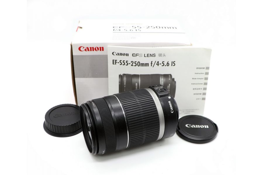 Canon EF-S 55-250mm f/4-5.6 IS в упаковке