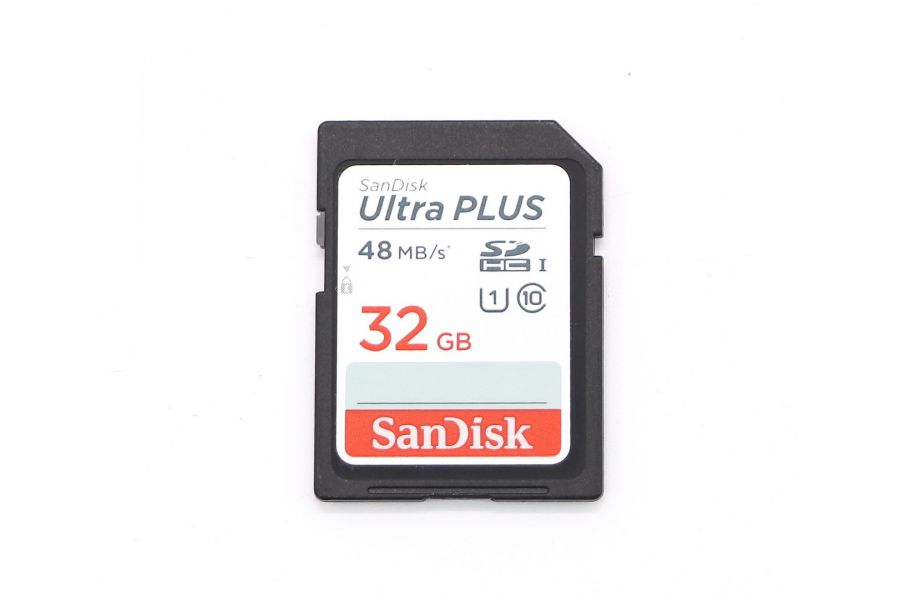 Карта памяти SanDisk Ultra Plus SDHC 32GB Class 10 UHS-I 48MB/s