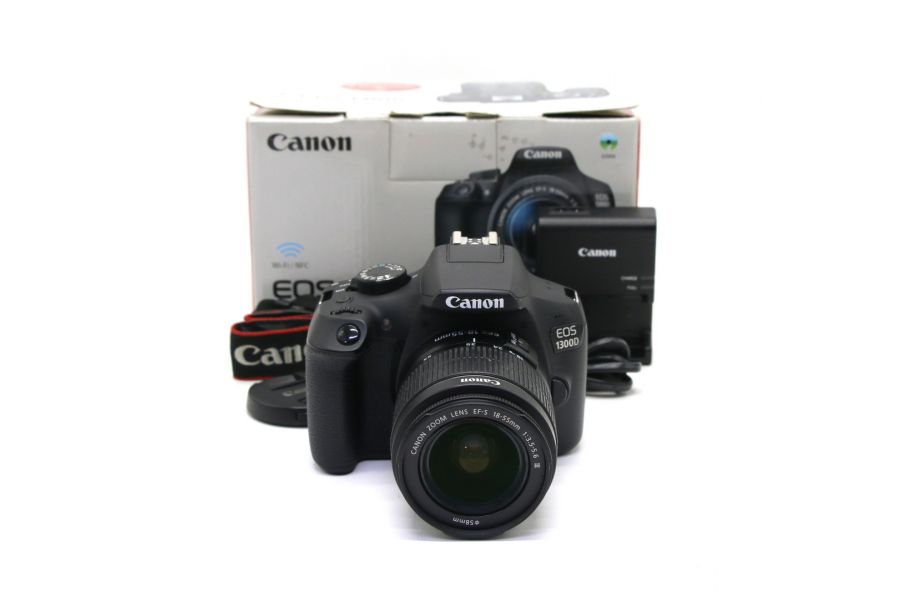 Canon EOS 1300D kit в упаковке (пробег 49385 кадров)