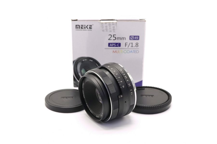 Meike 1.8/25mm Multi Coated Canon Canon EF-M в упаковке
