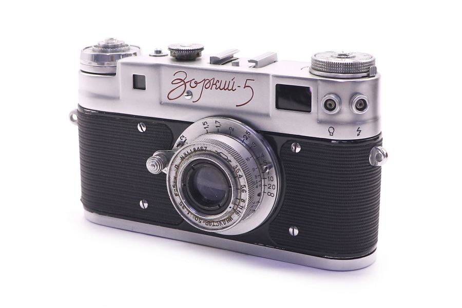 Зоркий 5 красная надпись (КМЗ, 1958)