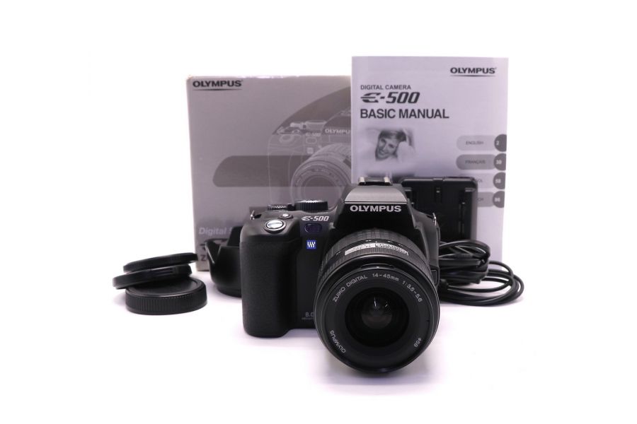 Olympus E-500 kit 14-45mm f/3.5-5.6 в упаковке (пробег 1300 кадров)