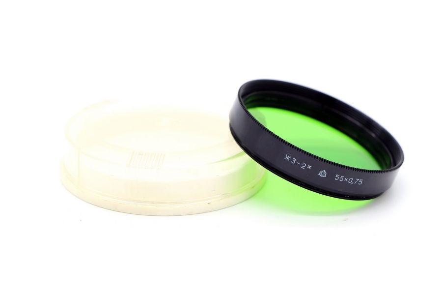 Светофильтр ЖЗ-2х 55х0,75 