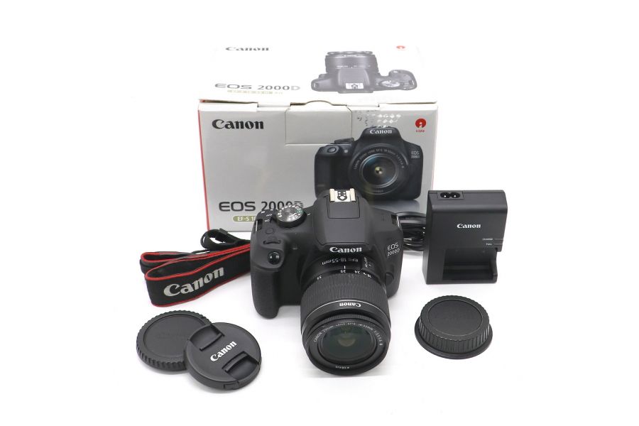 Canon EOS 2000D kit в упаковке (пробег 4180 кадров)
