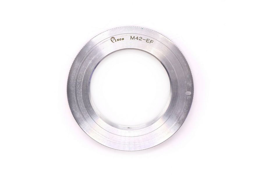 Переходник M42 - Canon EOS Pixco с чипом silver