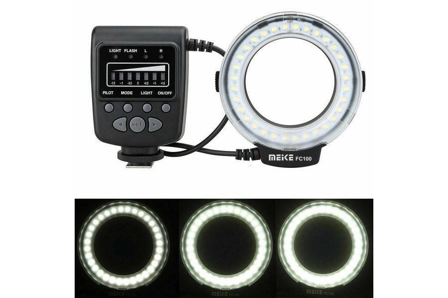 Фотовспышка кольцевая Meike FC100 новая