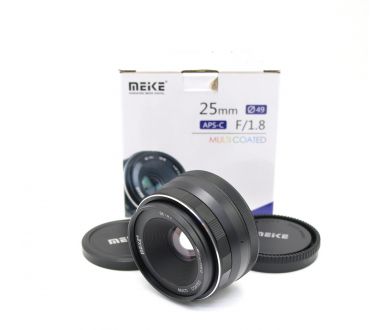 Meike 1.8/25mm Multi Coated for Micro 4/3 в упаковке