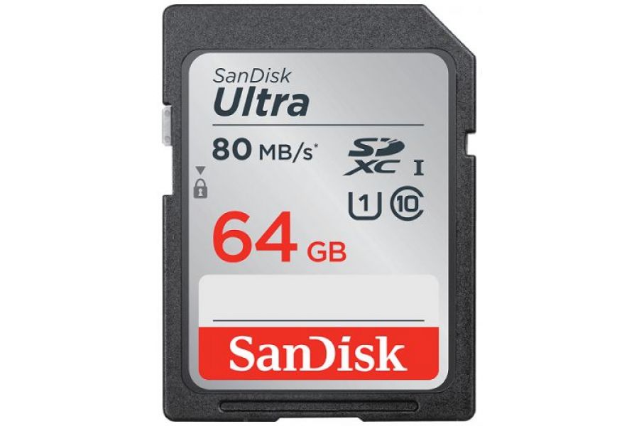 Карта памяти SanDisk Ultra SDXC Class 10 UHS-I 80MB/s 64GB