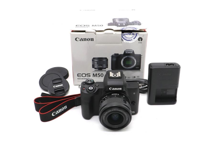 Canon EOS M50 kit в упаковке (пробег 1895 кадров)