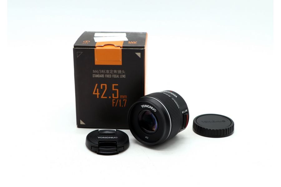 Yongnuo 42.5mm f/1.7 MFT в упаковке
