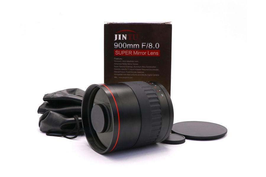 Jintu 900mm f8.0 MF Mirror Telephoto Lens в упаковке