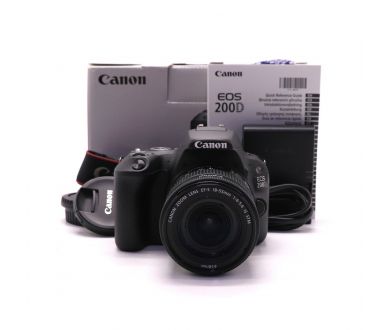 Canon EOS 200D kit в упаковке (пробег 23900 кадров)