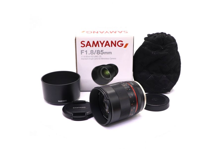 Samyang 85mm f/1.8 ED UMC CS Sony E в упаковке