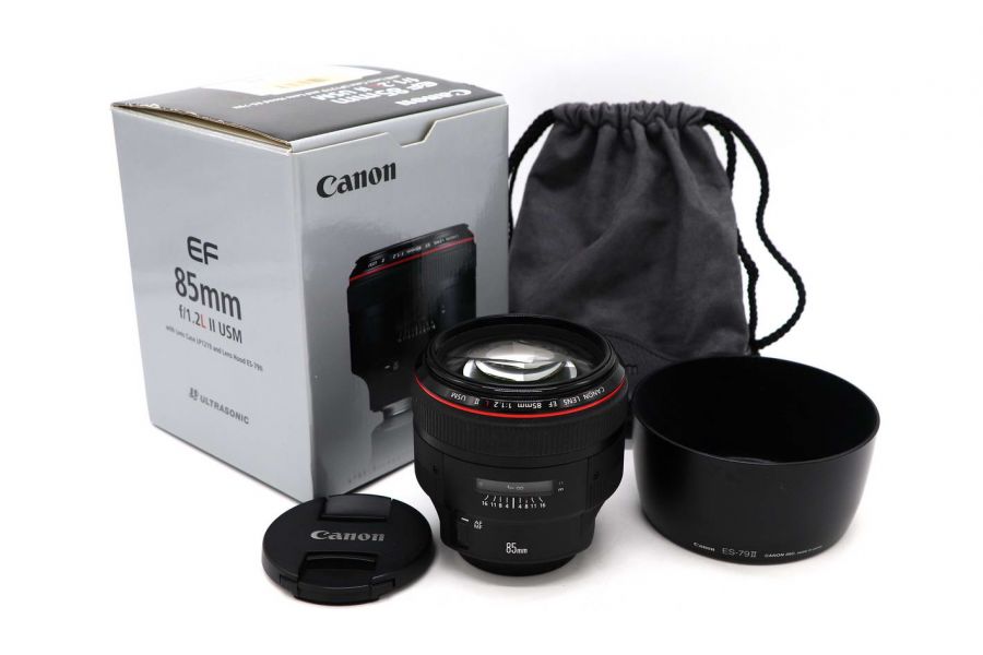 Canon EF 85mm f/1.2L II USM в упаковке