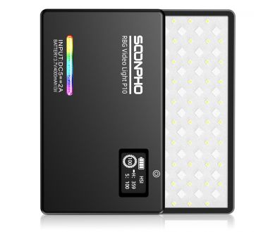 Светодиодный видеосвет SOONPHO RGB P10 с регулировкой яркости