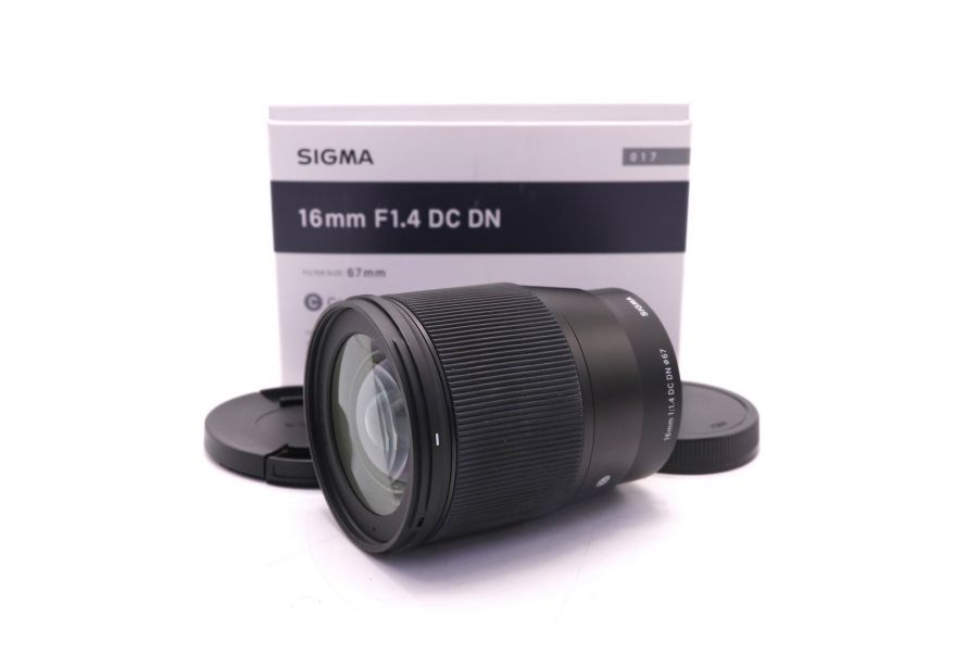 Sigma AF 16mm f/1.4 DC DN Sony E в упаковке