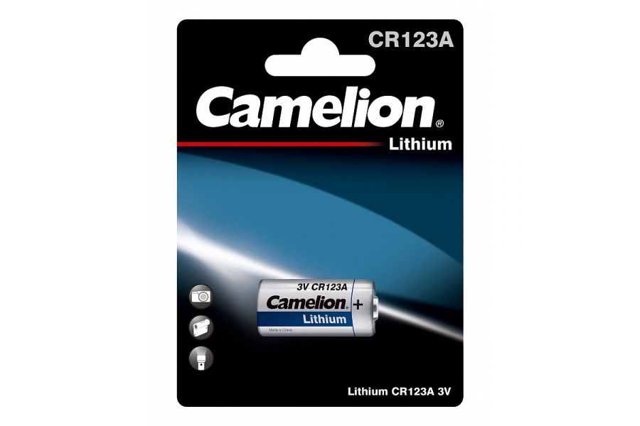 Батарейка литиевая Camelion CR123A 1 штука в упаковке 