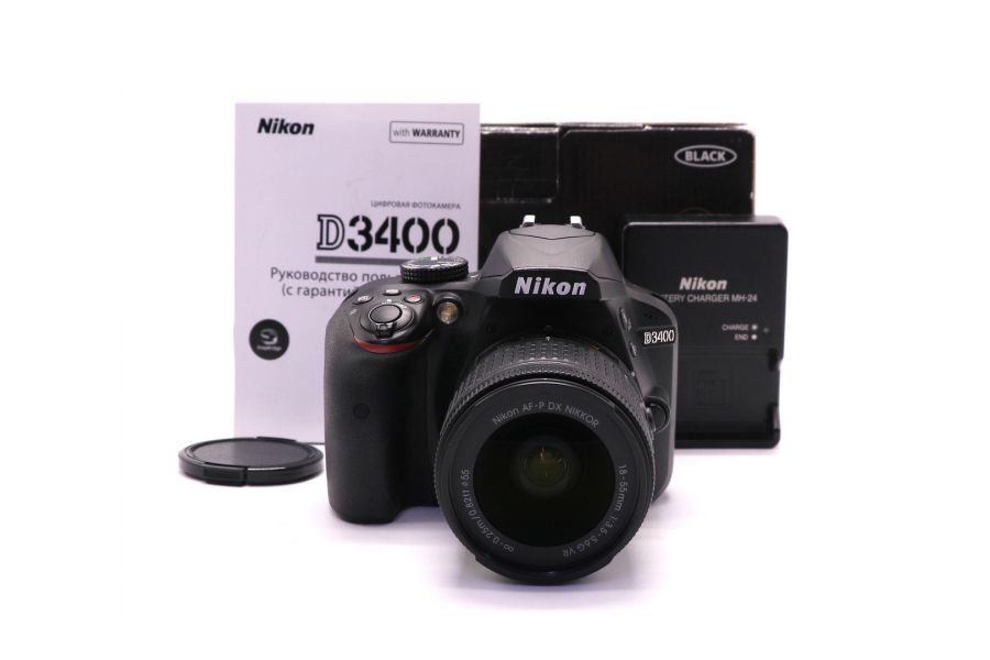 Nikon D3400 kit в упаковке (пробег 6175 кадров)