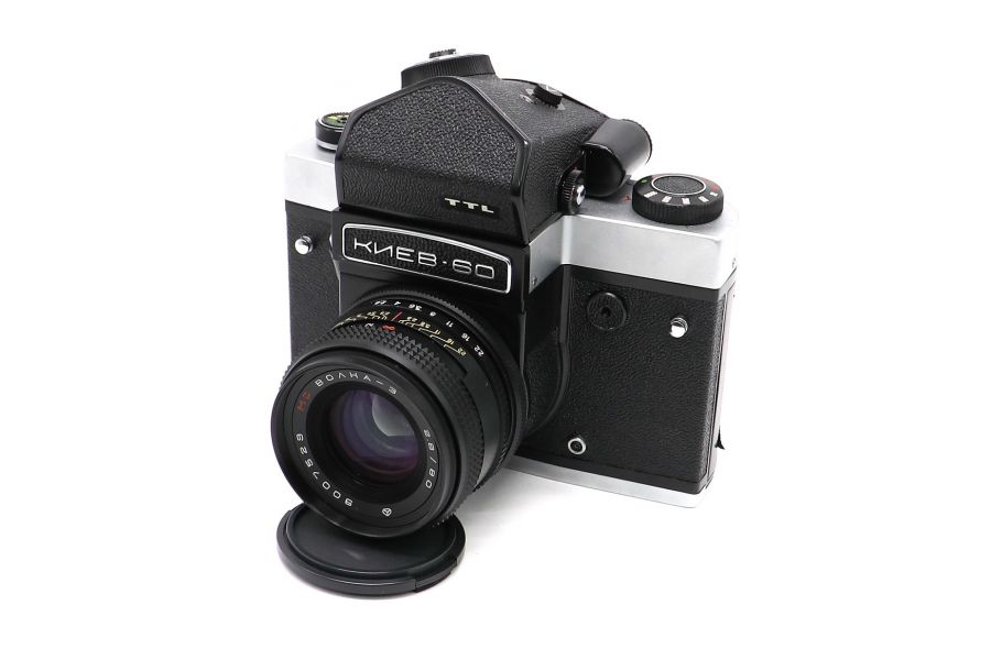 Фотокамера Киев 60 + Волна-3 МС (СССР, 1988)