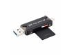 Картридер USB 3.0 + Type-C + MicroUSB CR-UTC3 (black)