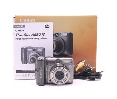 Canon PowerShot A590 IS в упаковке (Malaysia, 2009)