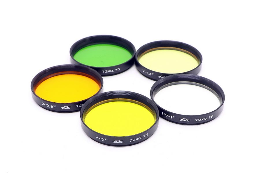 Светофильтры 72 мм (набор 5 шт.)