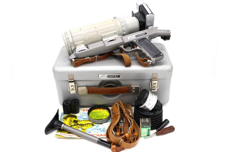 Редкость Фотоснайпер Зенит ЕС бежевый (СССР, 1966)