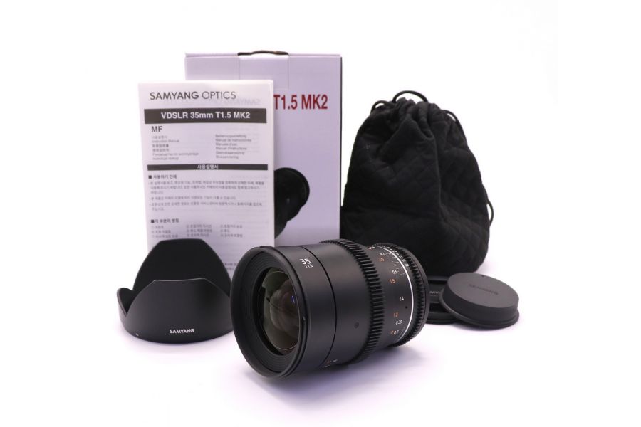 Samyang VDSLR 35mm T1.5 MK2 Canon EF в упаковке