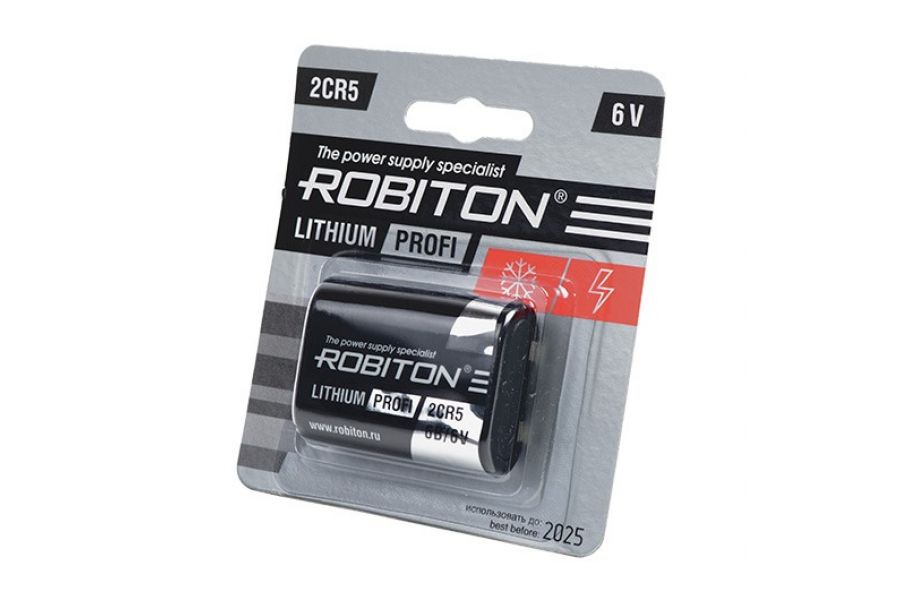 Батарейка литиевая Robiton Profi 2CR5 1 штука в упаковке 
