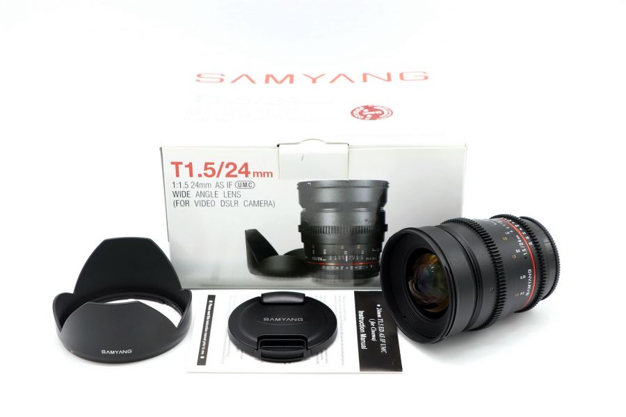 Samyang 24mm T1.5 ED AS UMC Sony A в коробке