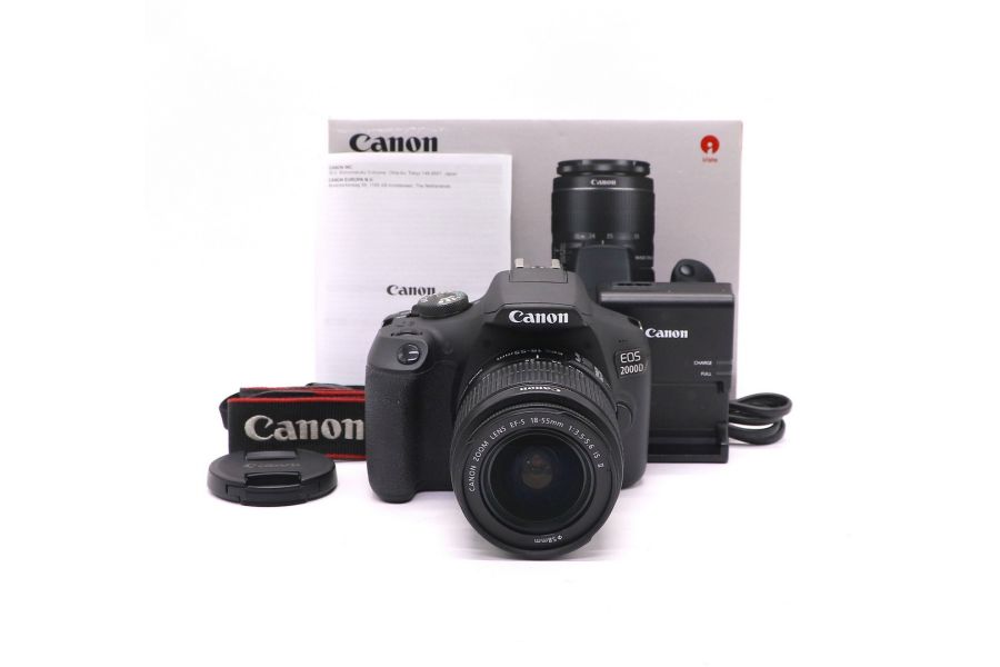 Canon EOS 2000D kit в упаковке (пробег 54000 кадров)