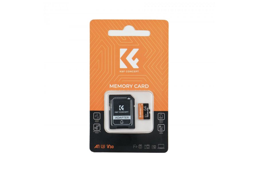 Карта памяти 64G Micro SD U3/V30/A1 K&F Concept