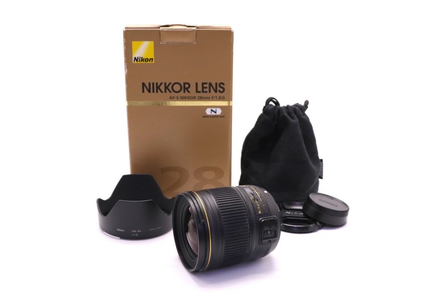 Nikon 28mm f/1.8G AF-S Nikkor в упаковке